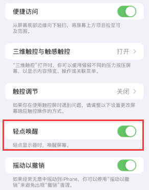 宁津苹果授权维修站分享iPhone轻点无法唤醒怎么办 